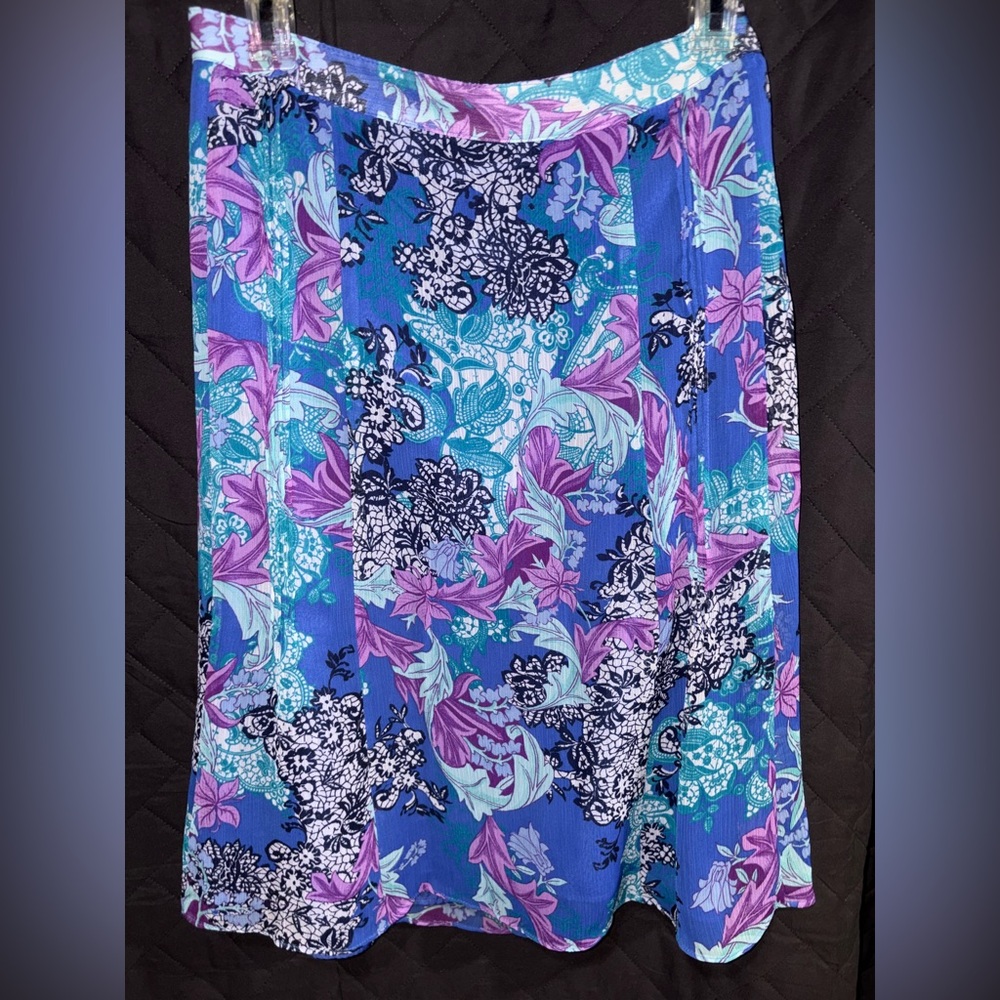 Vibrant Abstract Floral Sarong with Watercolor Effect Tote #9